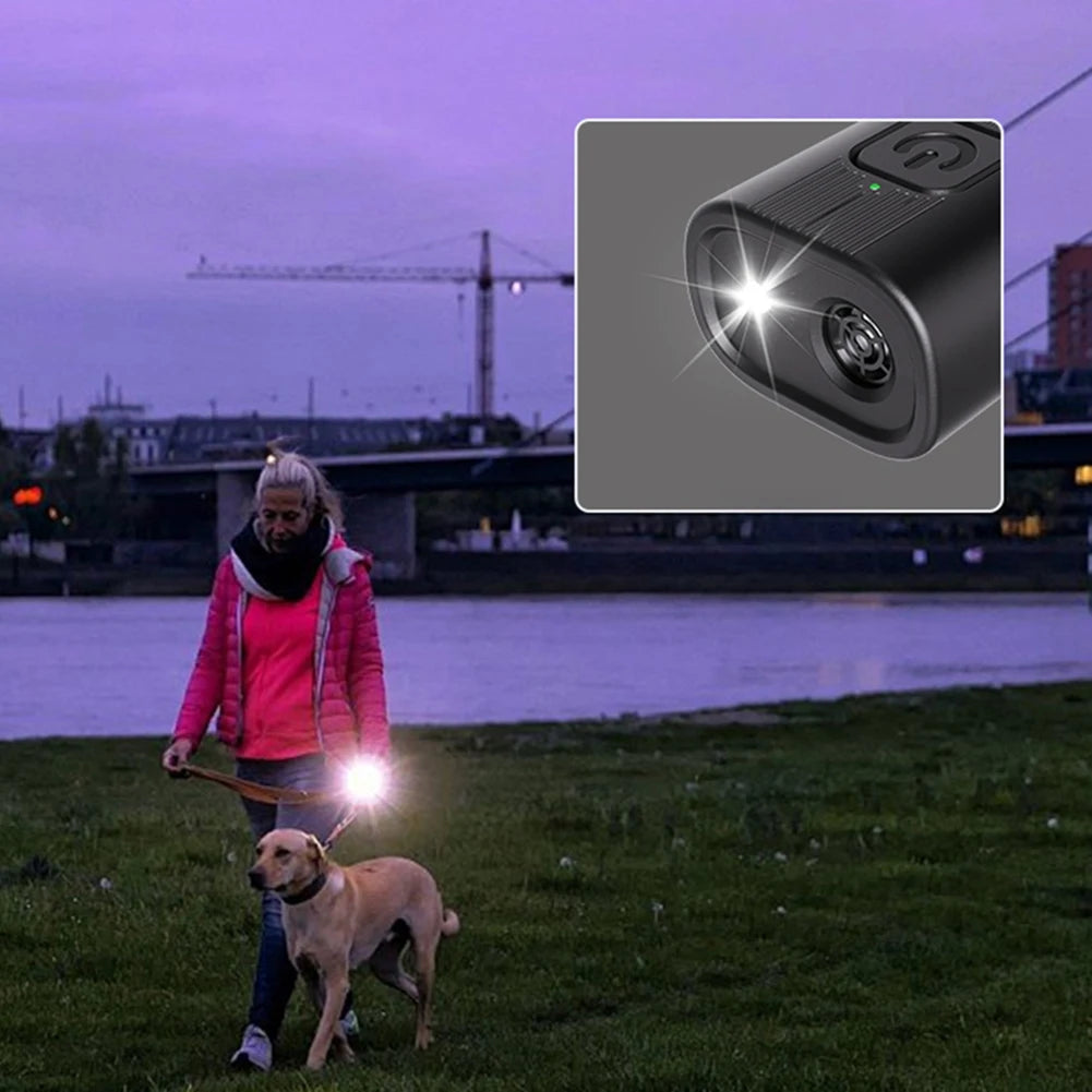 Ultrasonic Dog Bark Deterrent Device Long Range Rechargeable Anti-Barking Device Pet Dog Repeller for Small/Medium/Large Dogs