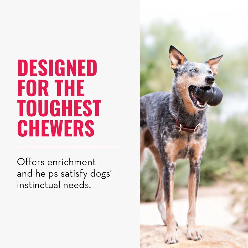 Extreme Dog Toy - Fetch & Chew - Treat-Filling, Erratic Bounce - Durable Natural Rubber - for Power Chewers, Large Dogs