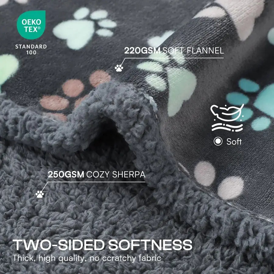 Waterproof Pet Blankets for Couch Sofa Bed Cover Liquid Pee Proof Washable Soft Fluffy Large Dog Blanket Reversible Furniture Pr