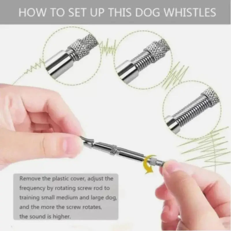 4Pcs Adjustable Pet Dogs Training Whistle Ultrasonic Sound Flute Pets Discipline Supplies Dog Training Whistle