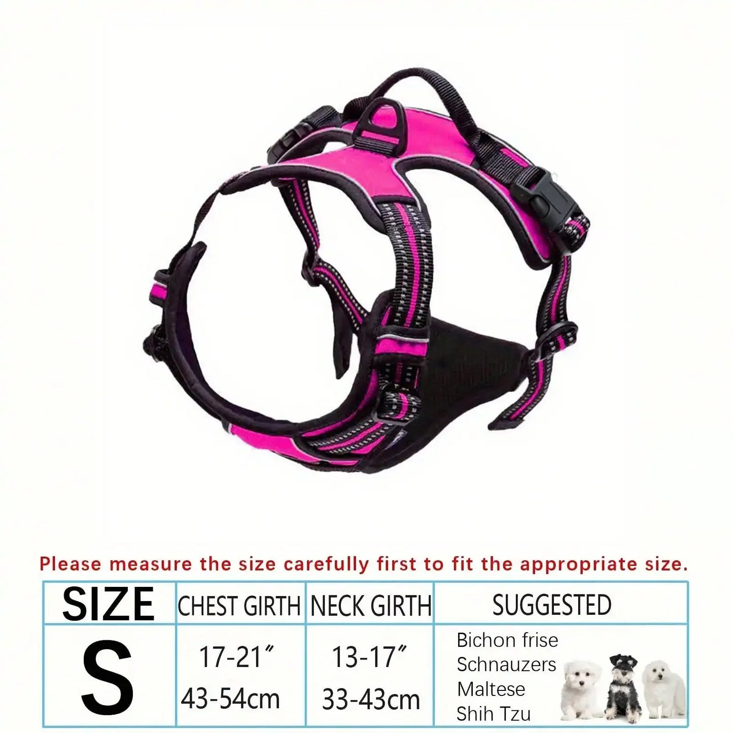 Dog Harness, No-Pull Pet Harness With 2 Leash Clips, Adjustable Soft Padded Dog Vest, Reflective No-Choke Pet Oxford Vest With Easy Control Handle For Large Dogs-The Vest And Rope Are Not A Set Set And Need To Be Purchased Se
