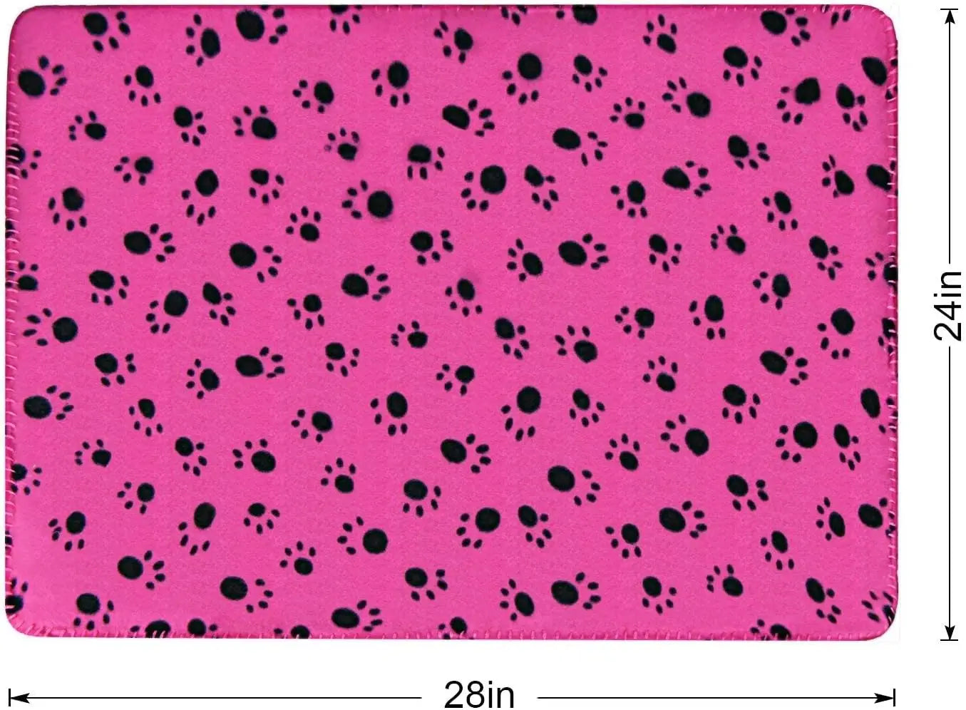 Soft Fleece Pet Blankets 6 Pack, 24x28 Inches, Washable Cat & Dog Bed Mat with Paw Print, Cozy for All Seasons