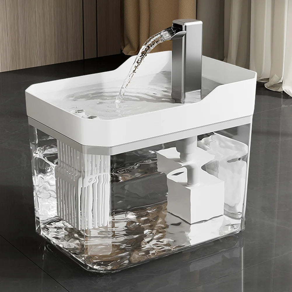 Cat Water Fountain with Quiet Pump Auto Filter USB Anti-Dry Burning Pet Fountain Cat Drinker for Cats Indoor