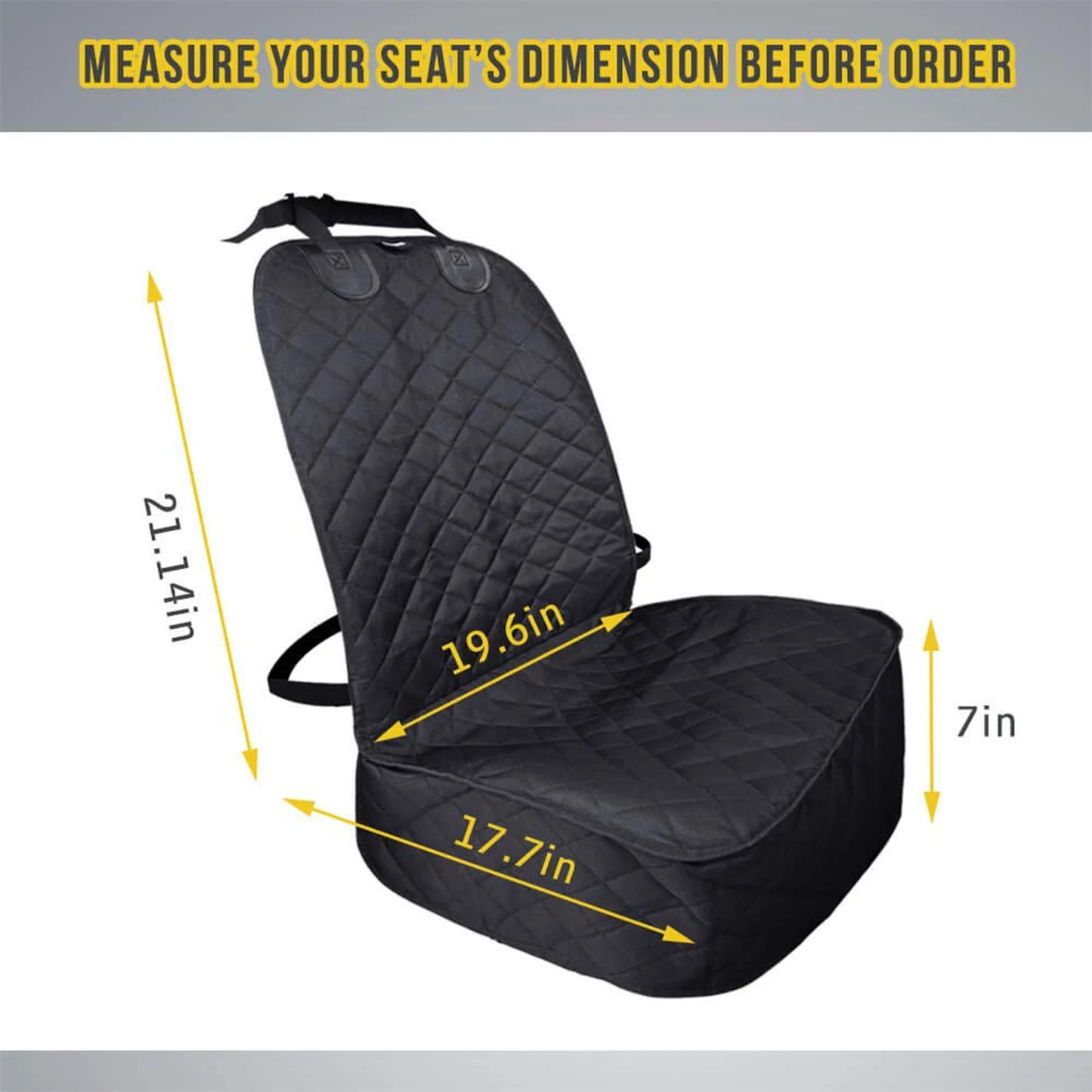 2Pcs Dog Car Front Seat Covers 100% Waterproof Pet Cat Dog Carrier Mat Seat Cover for Cars Trucks SUV Front Seat Dog Accessories