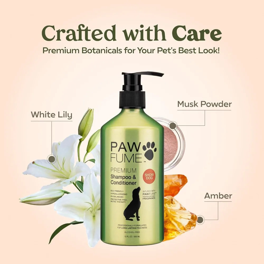 Deshedding Dog Shampoo & Conditioner, pH-Balanced, Probiotic, Salon-Quality, 1-Pack