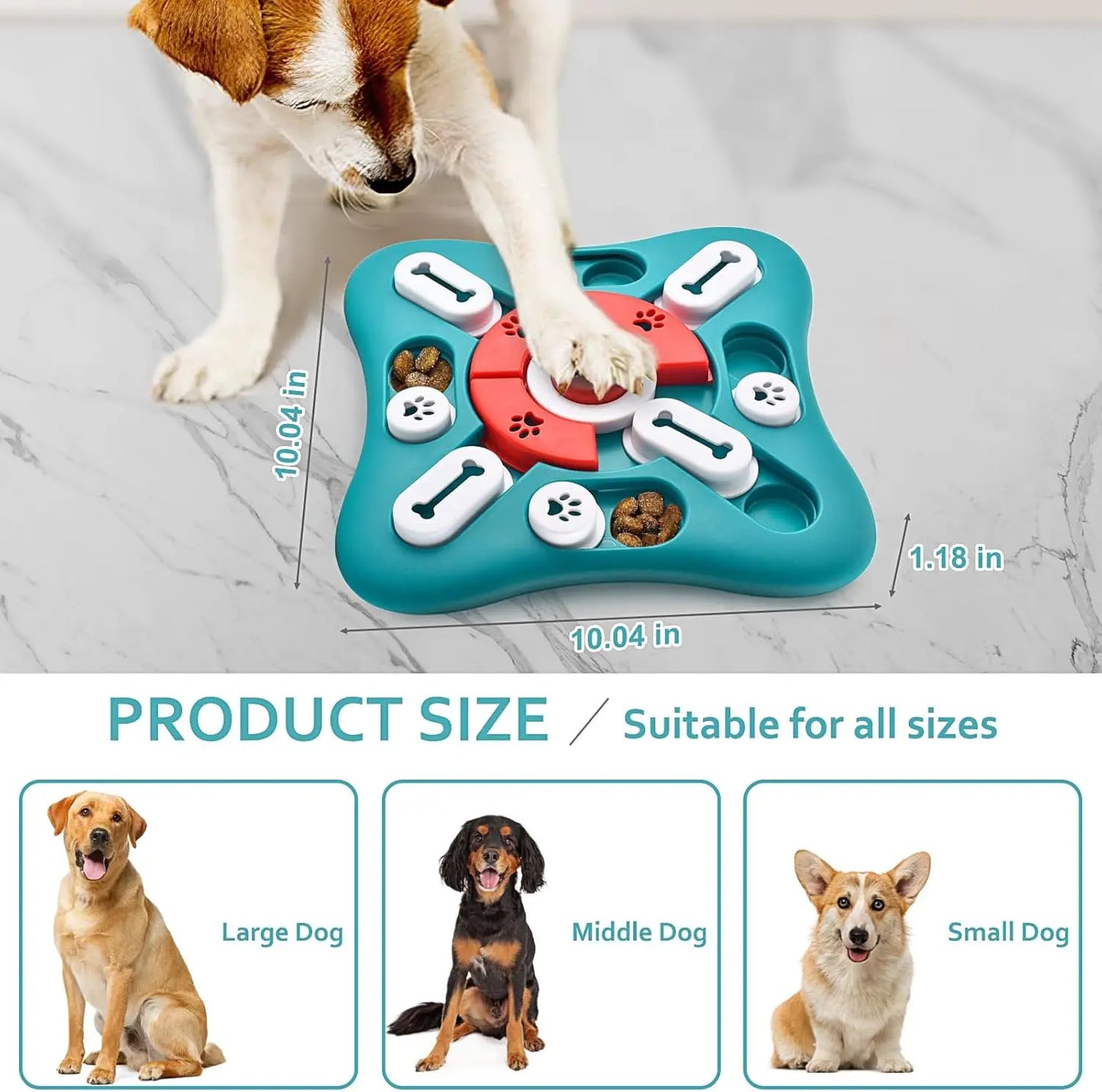 Dog Puzzle Toys, Treat Dispensing Dog Enrichment Toys for IQ Training and Brain Stimulation, Interactive Mentally Stimulating To