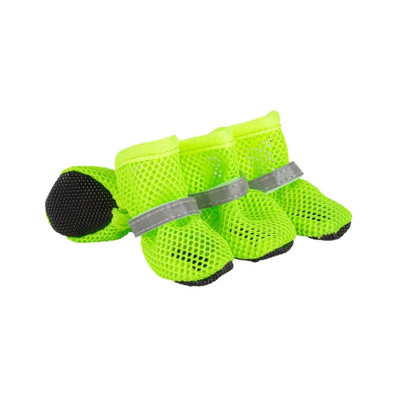 4pcs Dog Shoes Non-slip Breathable Wear-resistant Dog Boots Suitable For Small Medium Sized Pets Puppy Protective Footwear.