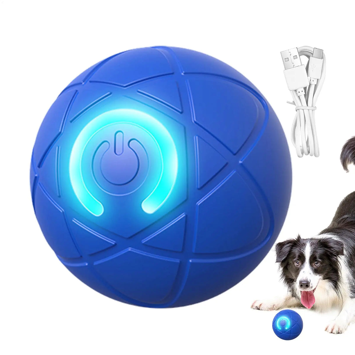 Smart Interactive Dog Toys for Aggressive Chewers Self Moving Interactive Dog Ball Automatic Vibrating Toy