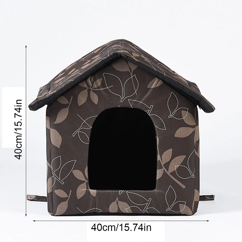 Waterproof Pet Bed House Warm Puppy Kennel Kitten Cave Hut for Indoor and Outdoor Use