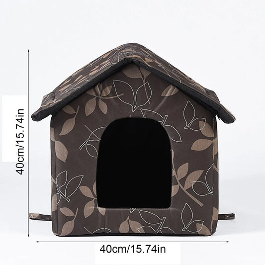 Waterproof Pet Bed House Warm Puppy Kennel Kitten Cave Hut for Indoor and Outdoor Use