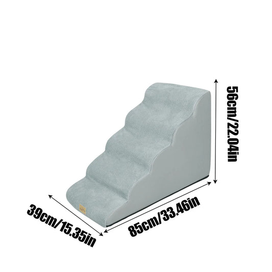 Pet Dog Stairs for High Beds and Sofa Couch High-Density Sponge Foam Dog Steps with Washable Cover for Puppies