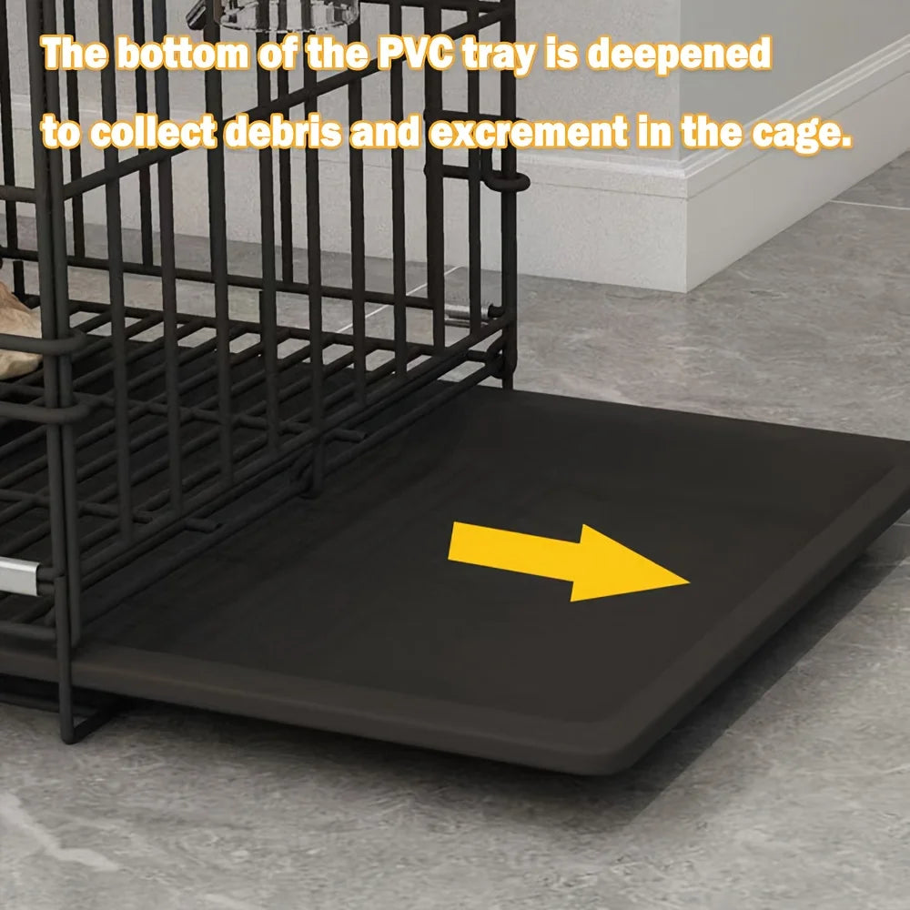 Metal Pet Cage for Dogs And Cats with Leak-proof Tray, Foldable Metal Wire Structure, Suitable for Indoor, Outdoor And Travel, S