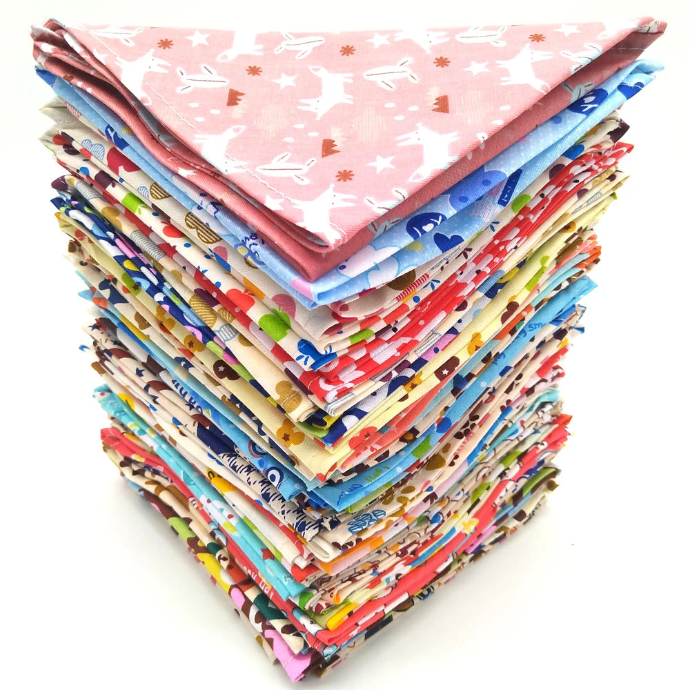 S/M/L/XL 10PCS Dog Bandana Cotton Dog Puppy Bibs Scarf Dog Bandans for -Large Dogs