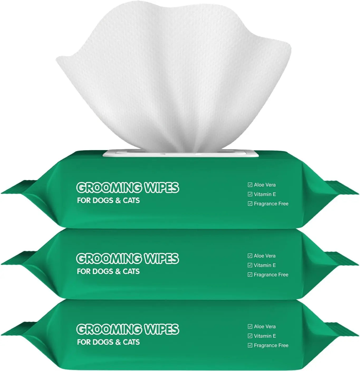 300 Pet Wipes for Dogs & Cats: Plant-Based, Hypoallergenic, Unscented for Paws, Body & Butt - Gentle Cleaning & Deodorizing