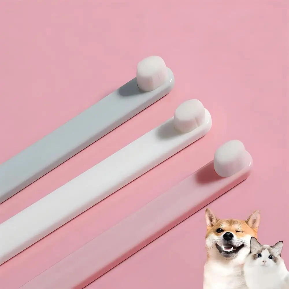 Toothbrush, Extra Soft Dog & Cat Toothbrushes Dental Cleaning Brushes, Puppy Small Pet & Cat Dogs Teeth Dental 3 Pack Kit (White