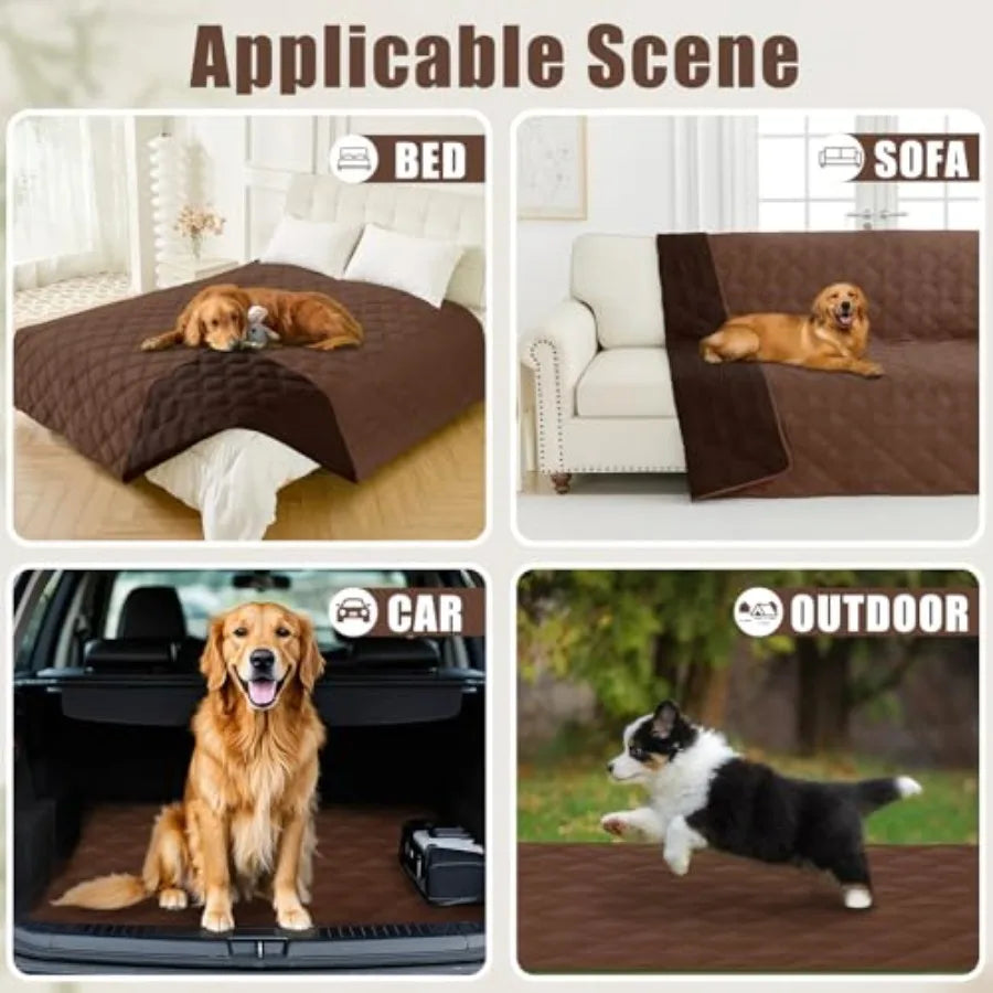 Waterpro Dog Bed Cover Blanket, St Reversible Pet Blanket, Washable Leakpro Cats Dogs Couch Cover for Sa, Couch, Furniture