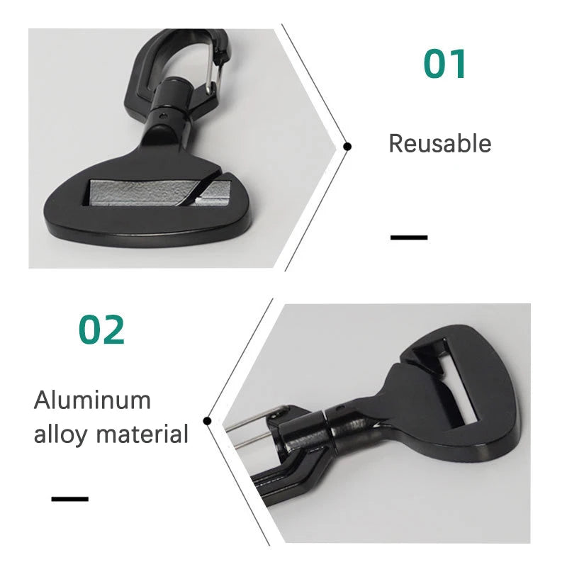 Portable Anti-Interference Pet Safety Belt Buckle Easy To Operate Durable Aluminum Alloy Car Seat Hook Dog Safety Accessories