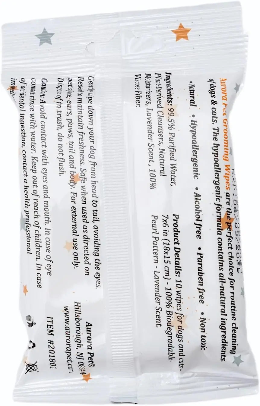 60-Count Plant-Based Pet Wipes – Hypoallergenic, Alcohol-Free, Safe for Dogs & Cats