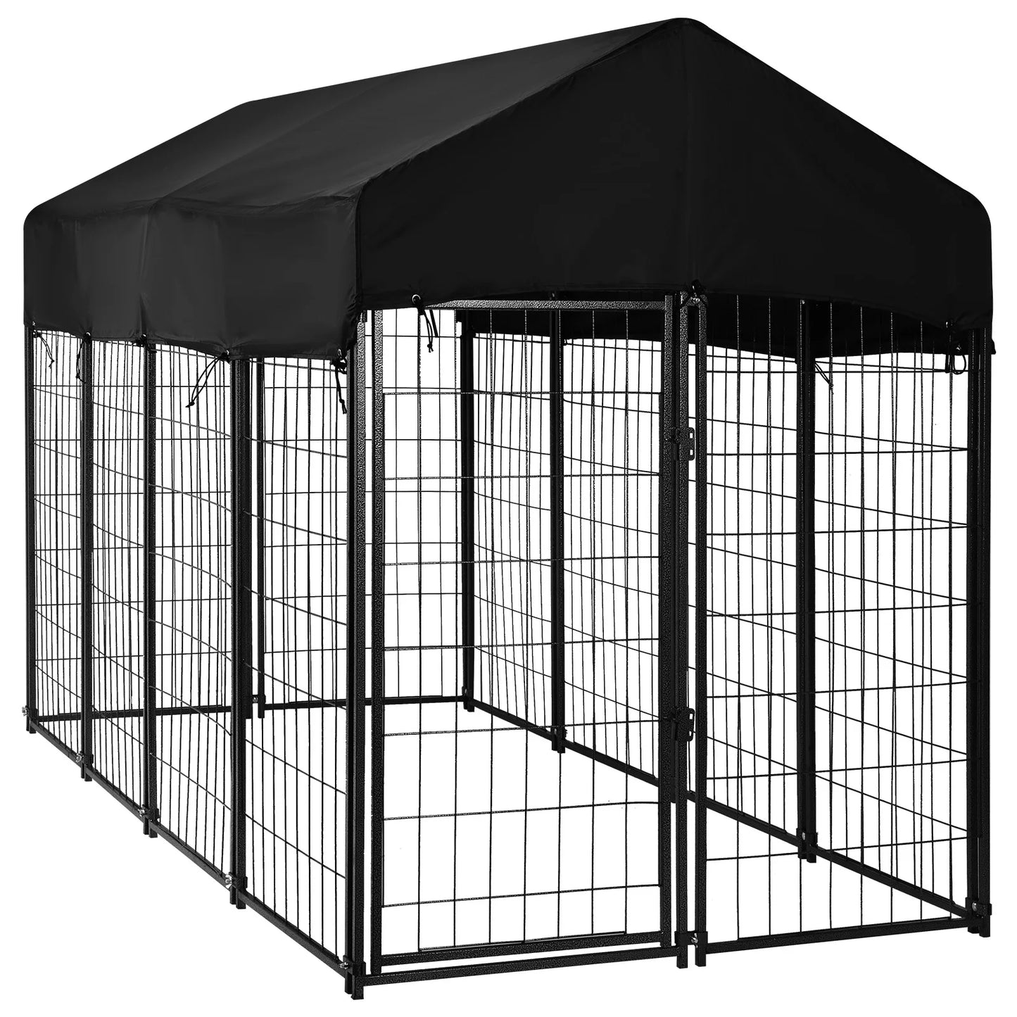 Outdoor Secure Wire Crate Kennel Steel Material Heavy Duty Welded Wire Steel Dog Playpen Fence with Door for Small/Medium Dogs