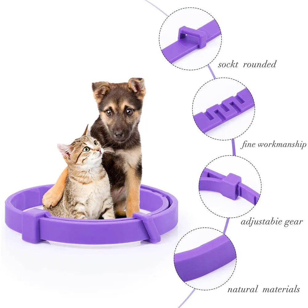 3/4 pcs Dogs Calming Pheromone Collars Pets Relieve Anxiety Adjustable Comfortable Collar For Puppy Kitten Large Dog Accessories